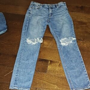 American Eagle Outfitters Light Blue Distressed Skinny Jeans